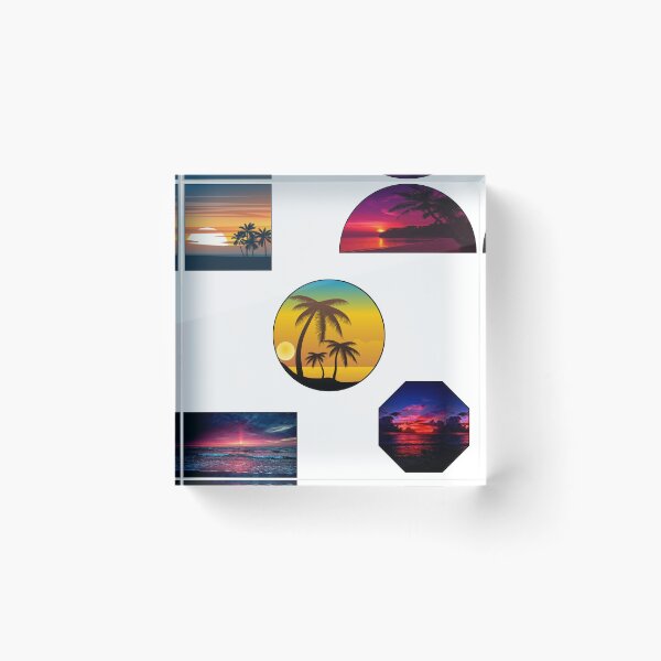 Item preview, BEACH SUNSET SHAPES PACK designed and sold by vazqpete.