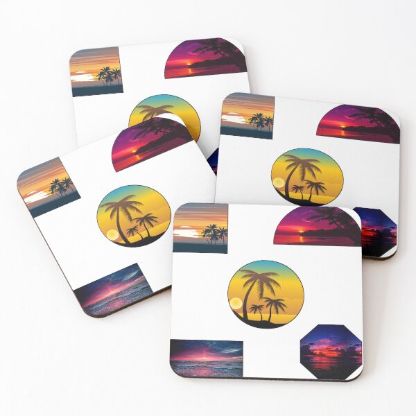 Item preview, BEACH SUNSET SHAPES PACK designed and sold by vazqpete.