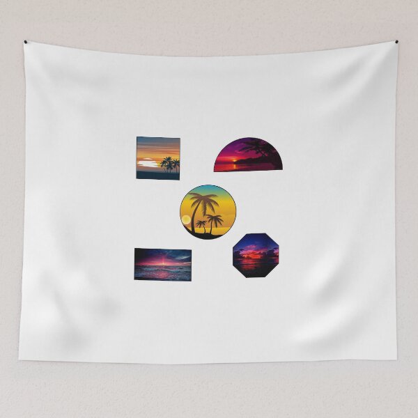Item preview, BEACH SUNSET SHAPES PACK designed and sold by vazqpete.