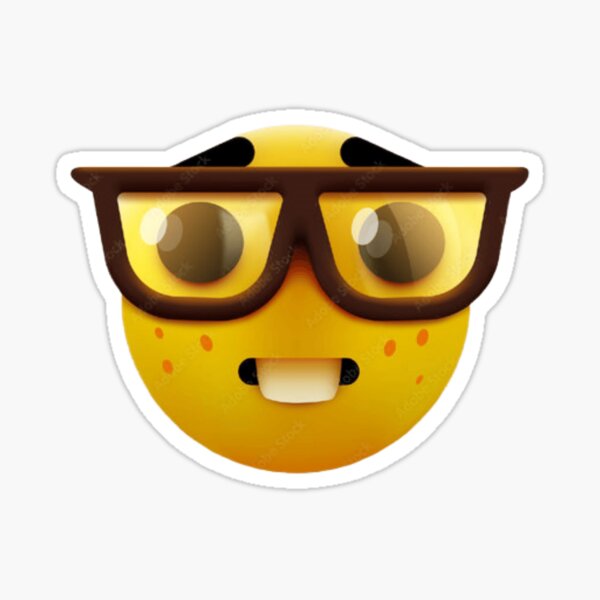 Nerd Emoji Meme Sticker For Sale By Den2y Redbubble