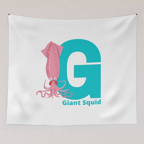 Item preview, G for Giant Squid - Alphabet and Sea Animals designed and sold by CherieTree.