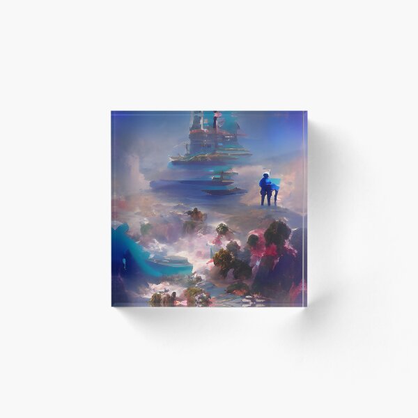 Artikelvorschau, Abstrakte blaue Ozean-Stadt entworfen und verkauft von Visual-Fantasy.
