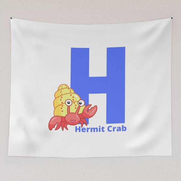 Item preview, H for Hermit Crab - Alphabet and Sea Animals designed and sold by CherieTree.