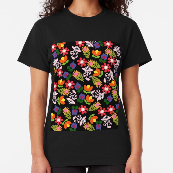 Funky 70s Flowers Classic T-Shirt