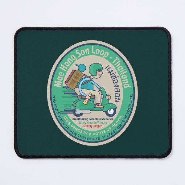 Item preview, Mae Hong Son Loop - Thailand - badge - sticker designed and sold by Boogosh.