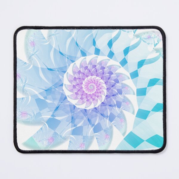 Item preview, Modern Fractal Spiral in Blue, Purple & Pink designed and sold by Kelly Dietrich Mandala & Fractal Art.