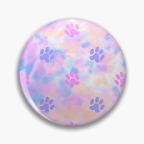 Item preview, pink and purple tie dye background dog and cat paw print designed and sold by Beeroclock.