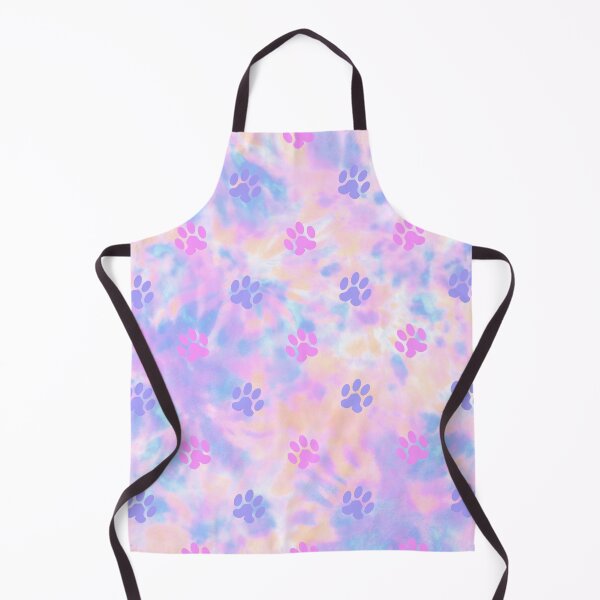 Item preview, pink and purple tie dye background dog and cat paw print designed and sold by Beeroclock.