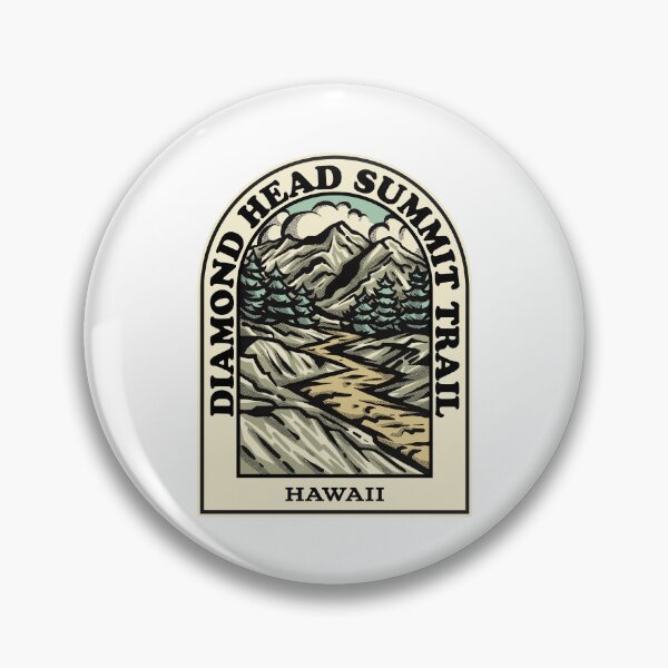 Item preview, diamond head summit trail Hawaii hiking backpacking trail designed and sold by HalpinDesign.
