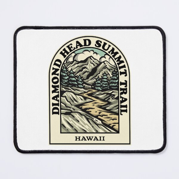 Item preview, diamond head summit trail Hawaii hiking backpacking trail designed and sold by HalpinDesign.
