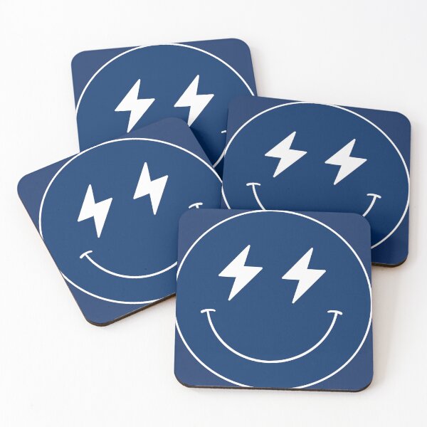 Item preview, Navy and white u of t smiley with double lightning bolts designed and sold by jessicaleah15.