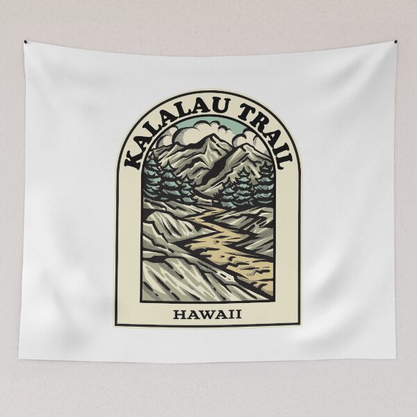 Item preview, kalalau trail Hawaii hiking backpacking trail designed and sold by HalpinDesign.