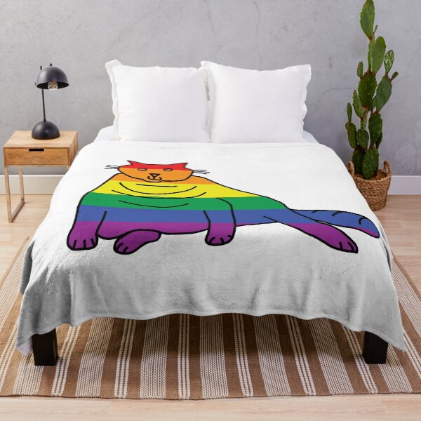 Item preview, Cute Pride Chonk Cat in Rainbow Stripes designed and sold by ellenhenry.