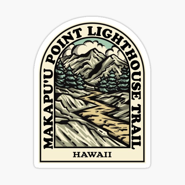 Item preview, makapu'u point lighthouse trail Hawaii hiking backpacking trail designed and sold by HalpinDesign.