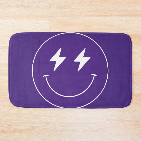 Item preview, UWO Purple and White Tailgate Smiley with Lighting Bolts designed and sold by jessicaleah15.