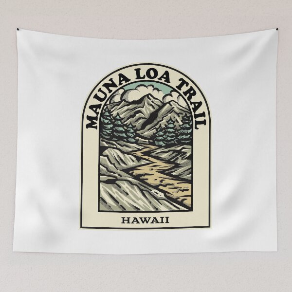 Item preview, mauna loa trail Hawaii hiking backpacking trail designed and sold by HalpinDesign.