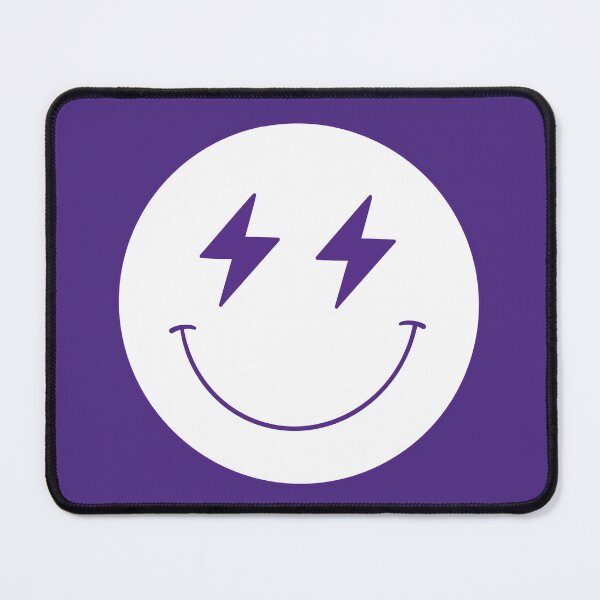 Item preview, UWO Purple and White Tailgate Smiley with Lighting Bolts designed and sold by jessicaleah15.