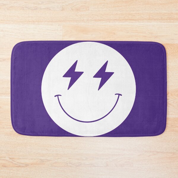 Item preview, UWO Purple and White Tailgate Smiley with Lighting Bolts designed and sold by jessicaleah15.