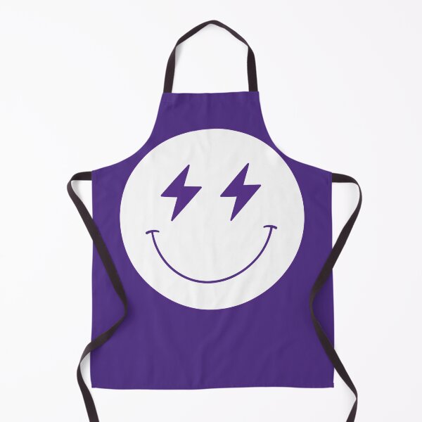 Item preview, UWO Purple and White Tailgate Smiley with Lighting Bolts designed and sold by jessicaleah15.
