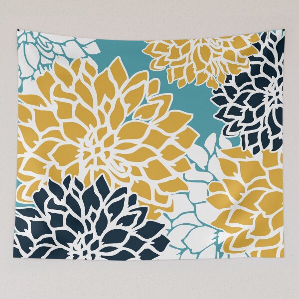 Artikelvorschau, Flower Blooms, Yellow and Blue entworfen und verkauft von meggydesigns.