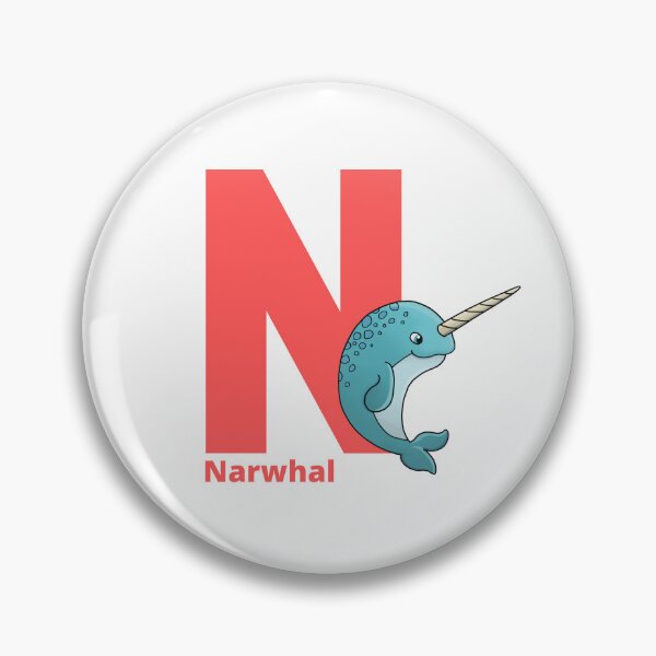 Item preview, N for Narwhal - Alphabet and Sea Animals designed and sold by CherieTree.