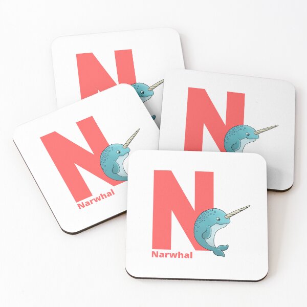 Item preview, N for Narwhal - Alphabet and Sea Animals designed and sold by CherieTree.