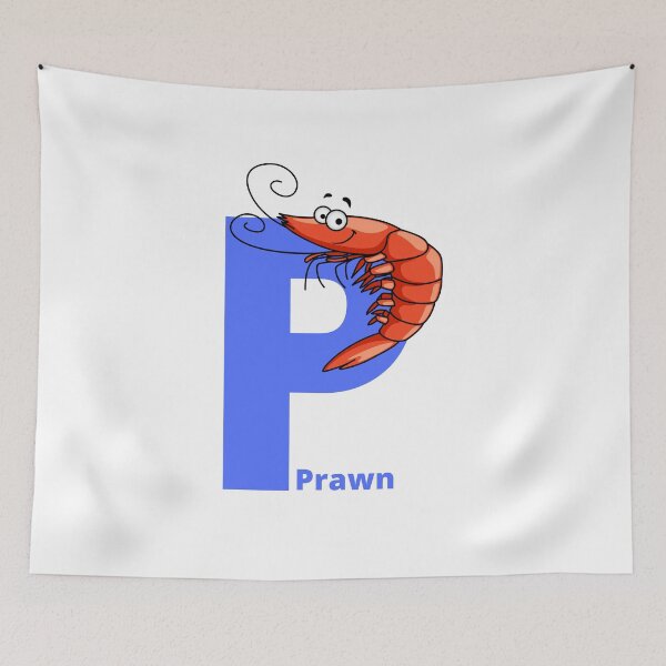 Item preview, P for Prawn - Alphabet and Sea Animals designed and sold by CherieTree.