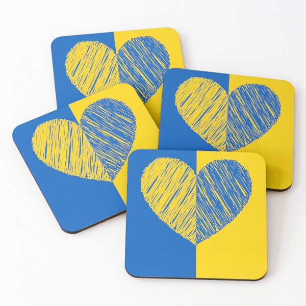 Item preview, Ukraine blue and yellow heart designed and sold by Monlin.