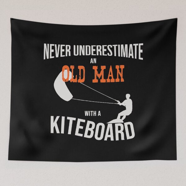 Item preview, Never Underestimate An Old Man With A Kiteboard - Kiteboarding Lover designed and sold by adxota.