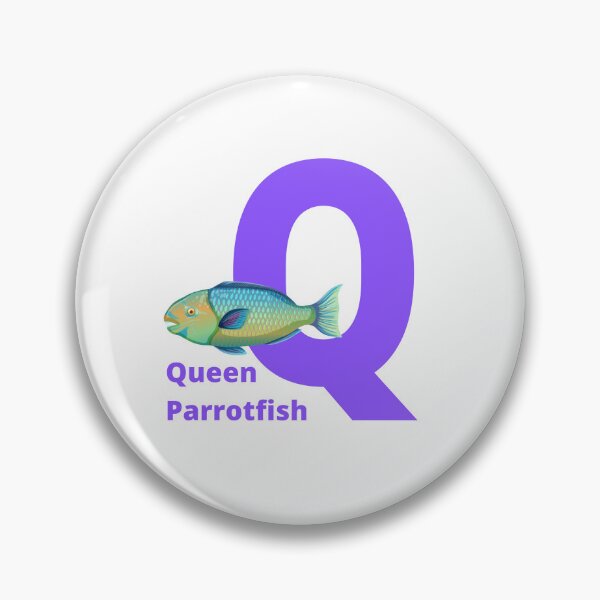 Item preview, Q for Queen Parrotfish - Alphabet and Sea Animals designed and sold by CherieTree.