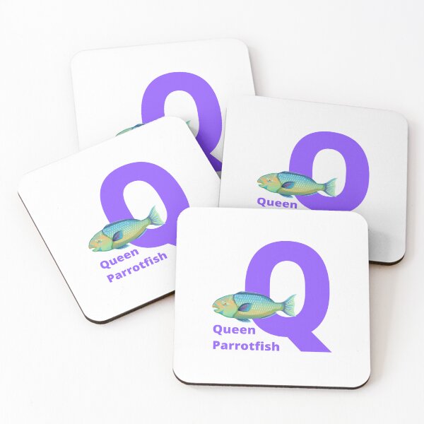 Item preview, Q for Queen Parrotfish - Alphabet and Sea Animals designed and sold by CherieTree.