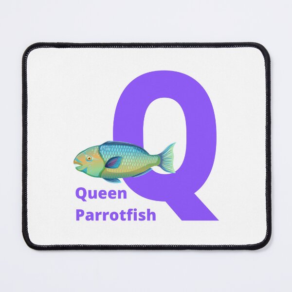 Item preview, Q for Queen Parrotfish - Alphabet and Sea Animals designed and sold by CherieTree.