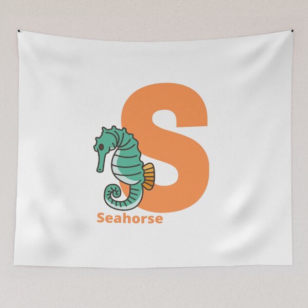 Item preview, S for Seahorse - Alphabet and Sea Animals designed and sold by CherieTree.