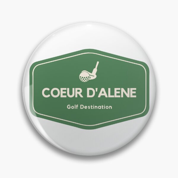 Item preview, Coeur d'Alene in Idaho, United States - Golf Course Travel Destination Logo designed and sold by Vintage-TM.