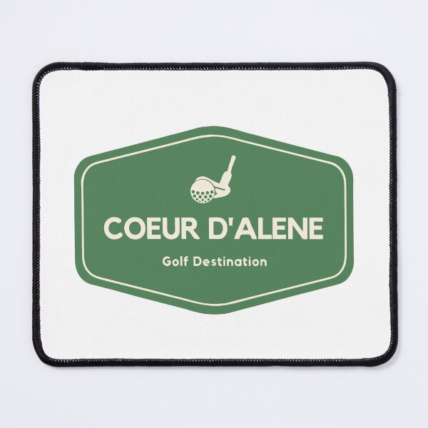Item preview, Coeur d'Alene in Idaho, United States - Golf Course Travel Destination Logo designed and sold by Vintage-TM.