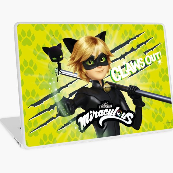 Miraculous Ladybug Character Focus Cat Noir Claws Out Laptop Skin For Sale By Miraculousstore Redbubble