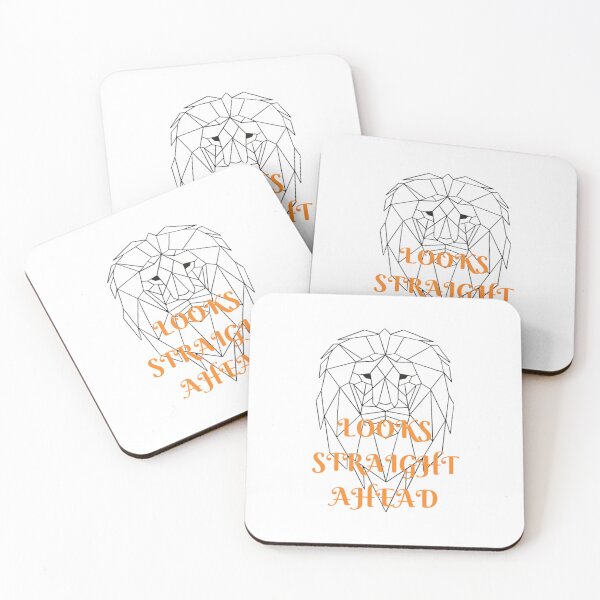 Item preview, looks straight ahead lion art designed and sold by Kinkalow.