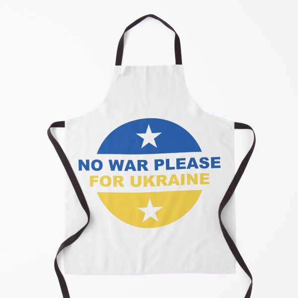 Item preview, No War Please For Ukraine ~ End War in Peace Flag Colors Blue Yellow ~ Message of love and support for Ukraine.  designed and sold by bayberrygal.