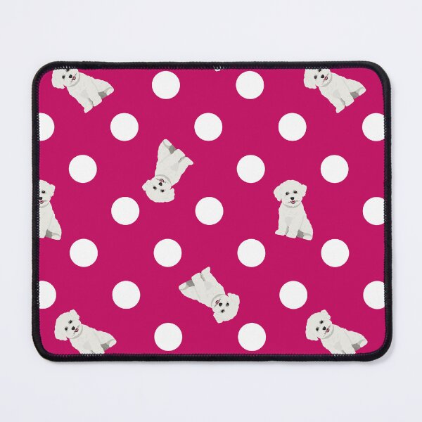 Item preview, Polka Dogs - Bichon Frise Pink designed and sold by PenelopeJaneArt.
