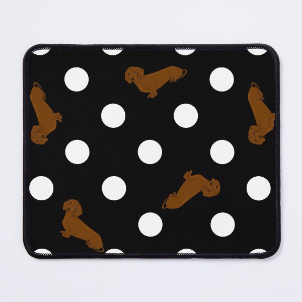 Item preview, Polka Dogs - Brown Dachshund Black designed and sold by PenelopeJaneArt.