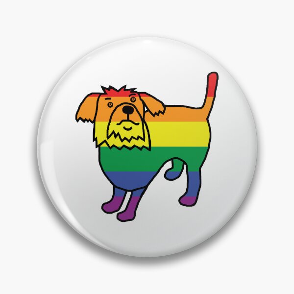 Item preview, Cute Pride Puppy Dog in Rainbow Stripes designed and sold by ellenhenry.