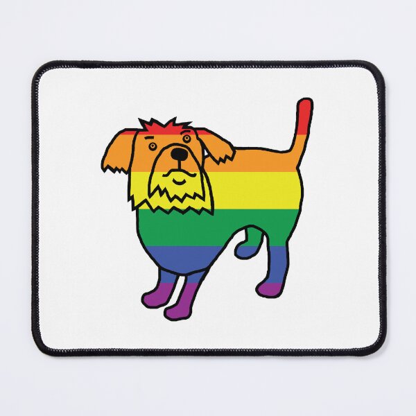 Item preview, Cute Pride Puppy Dog in Rainbow Stripes designed and sold by ellenhenry.