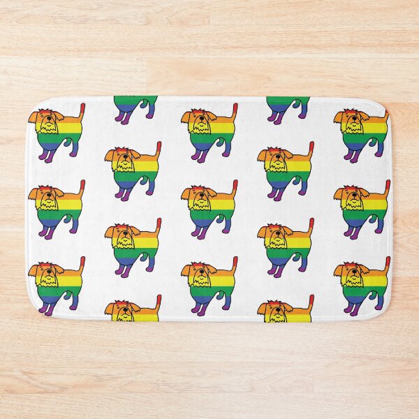 Item preview, Cute Pride Puppy Dog in Rainbow Stripes designed and sold by ellenhenry.