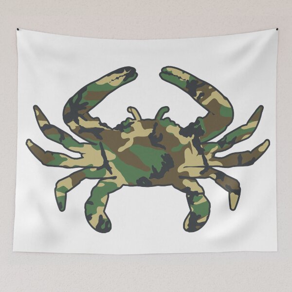 Item preview, Woodland Camo Crab designed and sold by dignenphoto.