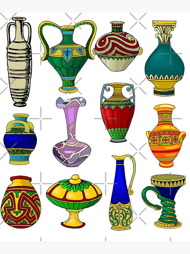 "Ancient Greek Pottery" Poster for Sale by STYLISHBAND Redbubble