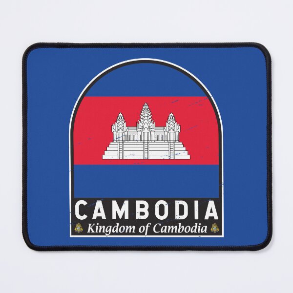 Item preview, Cambodia Flag Emblem Distressed Vintage designed and sold by KrisSidDesigns.