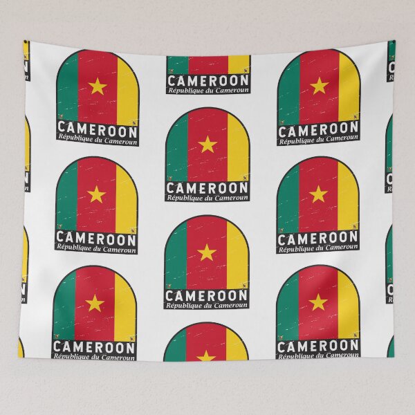 Item preview, Cameroon Flag Emblem Distressed Vintage designed and sold by KrisSidDesigns.