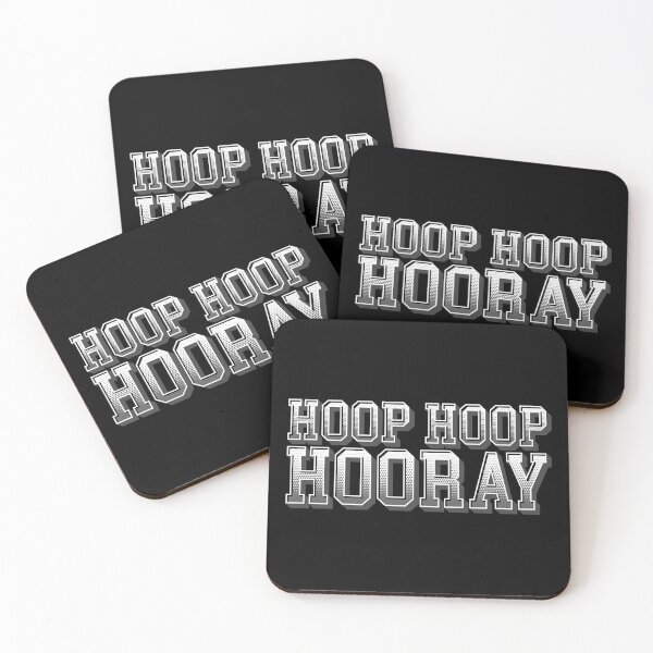 Item preview, Hoop Hoop Hooray White and Grey Decorative Text Logo designed and sold by Slam-Dunkan.