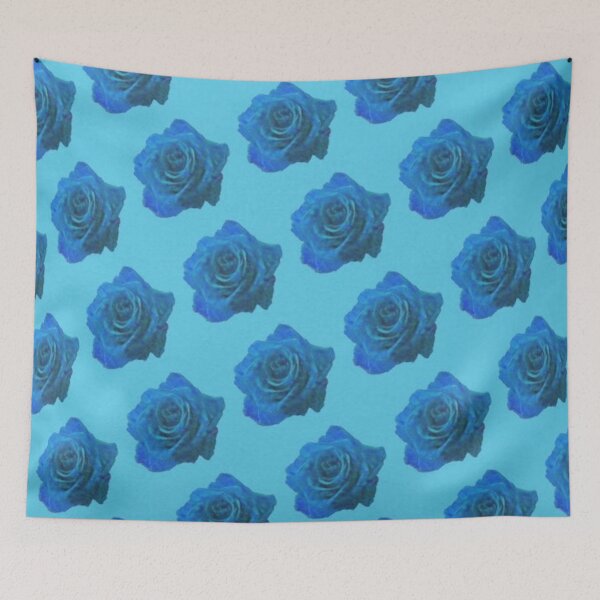 Item preview, VINTAGE BLUE ROSE GARDEN PATTERNS BLUE ART  designed and sold by sharlesart.