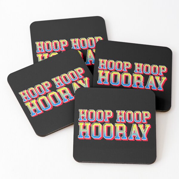 Item preview, Hoop Hoop Hooray Colored Decorative Text Logo 3D Effect designed and sold by Slam-Dunkan.